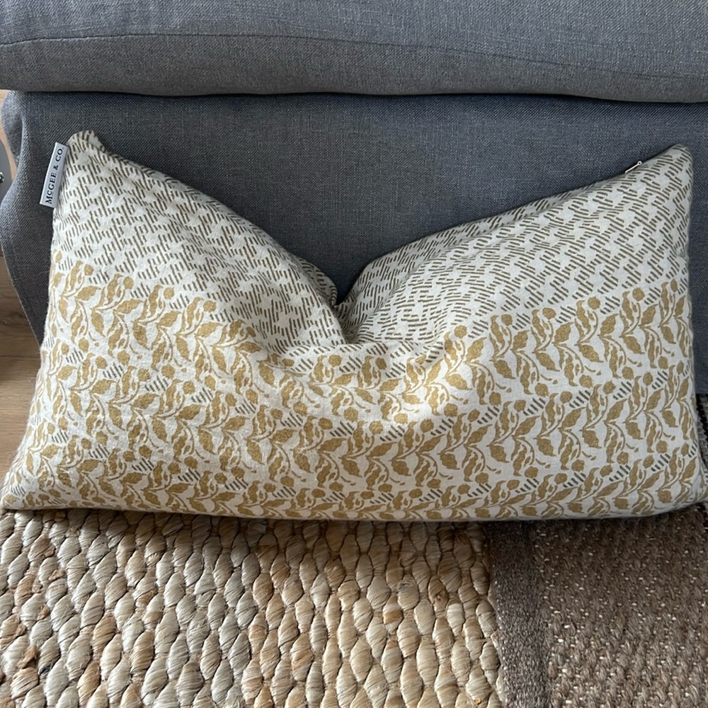 12x22 McGee & Co + Susan Connor Calla Throw Block Print Pillow Feather down